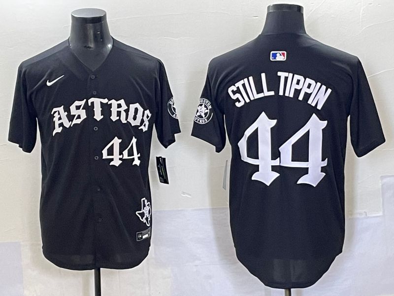 Men 2025 Houston Astros #44 Still Tippin Black Seven generations Joint Name Nike MLB Jersey style 8->houston astros->MLB Jersey